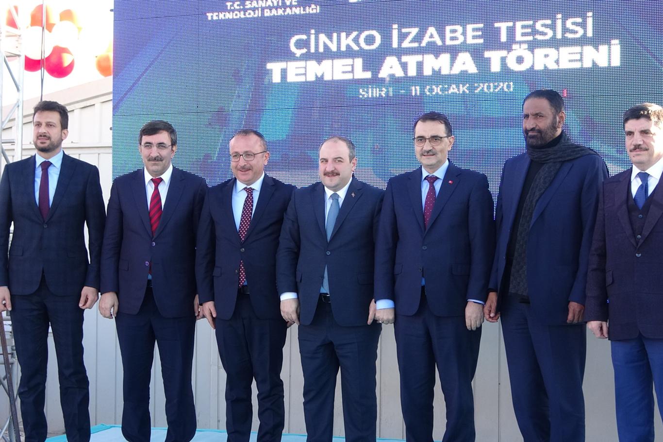 Türkiye'nin 'tek çinko, metal ve külçe üretimini yapacak' tesisin temeli atıldı Türkiye'nin 'tek çinko, metal ve külçe üretimini yapacak' tesisin temeli atıldı